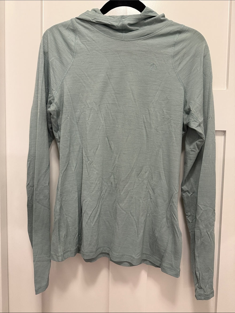 Fjallraven women’s Sage Green Long-Sleeve Hooded Shirt